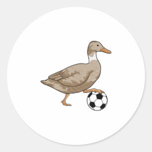 Sticker Rond Joueur de football canard