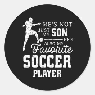 Sticker Rond Joueur de football préféré vintage fils famille ap