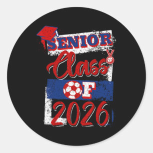 Sticker Rond Joueur de football senior de la promotion 2026 Dip