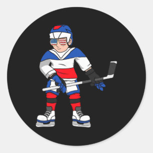 Sticker Rond Joueur de hockey Amateurs de hockey