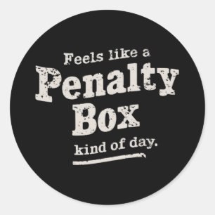 Sticker Rond Joueur de hockey qui se sent comme une journée en 