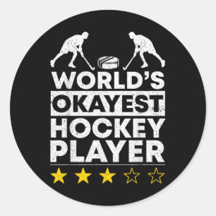 Sticker Rond Joueur de hockey sur glace olympique le plus moyen