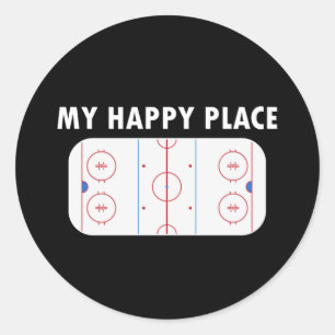 Sticker Rond Joueur de la patinoire de hockey équipe gardien de