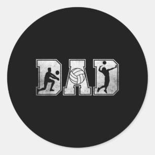 Sticker Rond Joueur de l'équipe de football de famille papa de