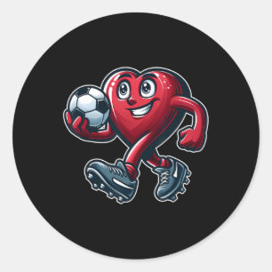 Sticker Rond Joueur de l'équipe de football Heart de la Saint-V