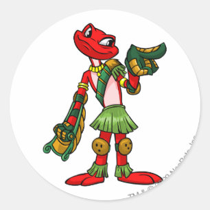 Sticker Rond Joueur de Nimmo Mystery Island