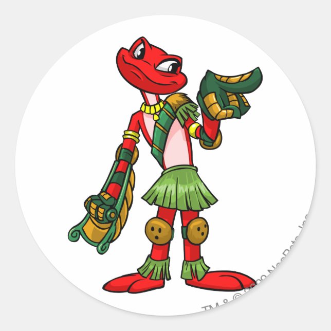 Sticker Rond Joueur de Nimmo Mystery Island (Devant)