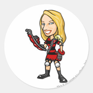 Sticker Rond Joueur de personnel d'île de Krawk d'alto