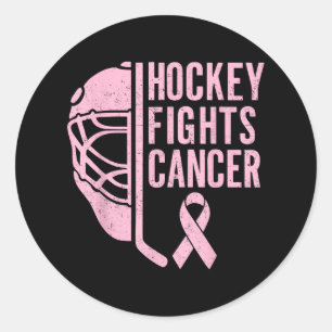 Sticker Rond Joueur de sensibilisation au cancer du sein de hoc