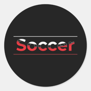Sticker Rond Joueur de soccer - Arc géométrique minimaliste Art