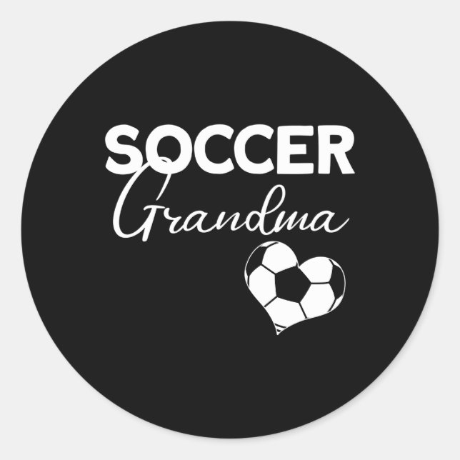Sticker Rond Joueur de soccer de grand-mère (Devant)