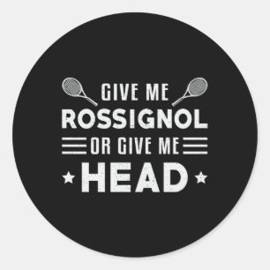 Sticker Rond Joueur de tennis Match Sports Racket Court Drôle C