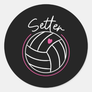 Sticker Rond Joueur de volley-ball