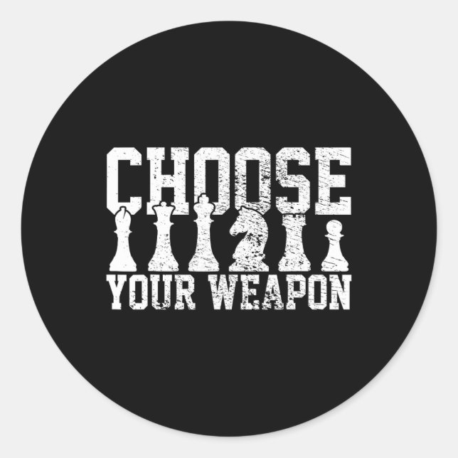 Sticker Rond Joueur d'échecs Échecs Louvain Échecs Vintage (Devant)