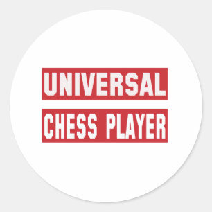 Sticker Rond Joueur d'échecs universel