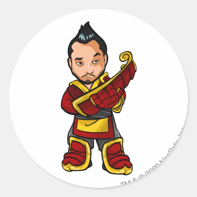 Sticker Rond Joueur du personnel de Bancha Ninja Shenkuu (Devant)