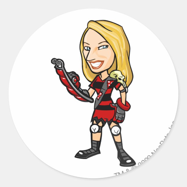 Sticker Rond Joueur du personnel de l'île Viola Krawk (Devant)