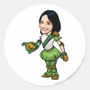 Sticker Rond Joueur du personnel de Twitter Mystery Island