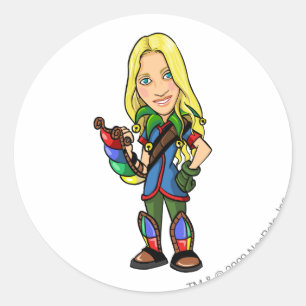 Sticker Rond Joueur du personnel Socktastic Roo Island