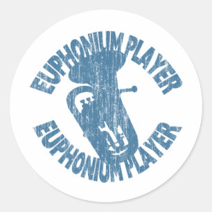 Sticker Rond Joueur euphonique