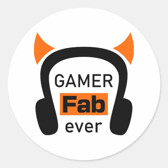 Sticker Rond joueur fab-ever (Devant)