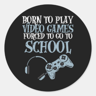 Sticker Rond Joueur Né Jouent Jeux Vidéo Amusement Jeux Hommes 
