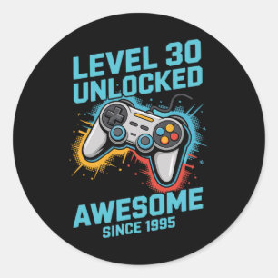 Sticker Rond Joueur Niveau 30 Débloqué 30e Anniversaire 