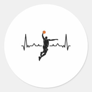 Sticker Rond Joueur Sketll Heartbeat Ller Coach Men Sketll Fan
