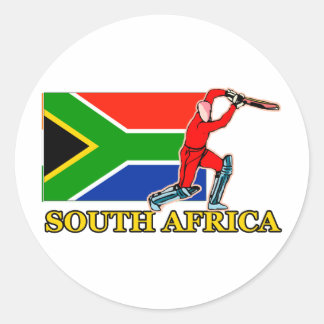 Sticker Rond Joueur sud-africain de cricket