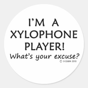 Sticker Rond Joueur Xylophone