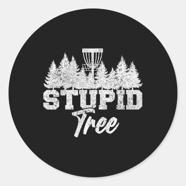 Sticker Rond Joueurs de disque de golf d'arbre stupide Joueurs  (Devant)
