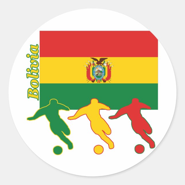 Sticker Rond Joueurs de football - Bolivie (Devant)