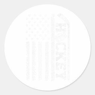 Sticker Rond Joueurs de hockey sur glace patriotes amateurs de