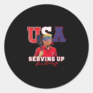 Sticker Rond Joueurs de Picklell Usa Trump Et Vêtements Picklel