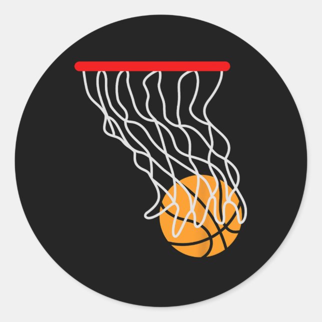 Sticker Rond Joueurs de Sketll - Swish!  (Devant)