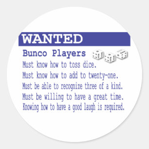 Sticker Rond joueurs voulus de bunco