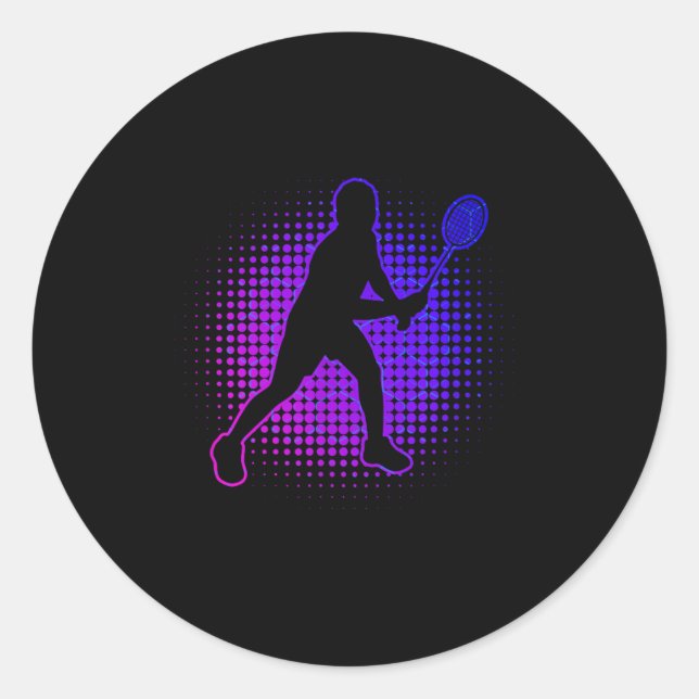 Sticker Rond Joueuse Badminton Badminton Womens Squash Shuttle (Devant)