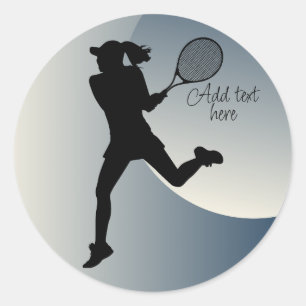 Sticker Rond Joueuse de tennis Femmes Tennis
