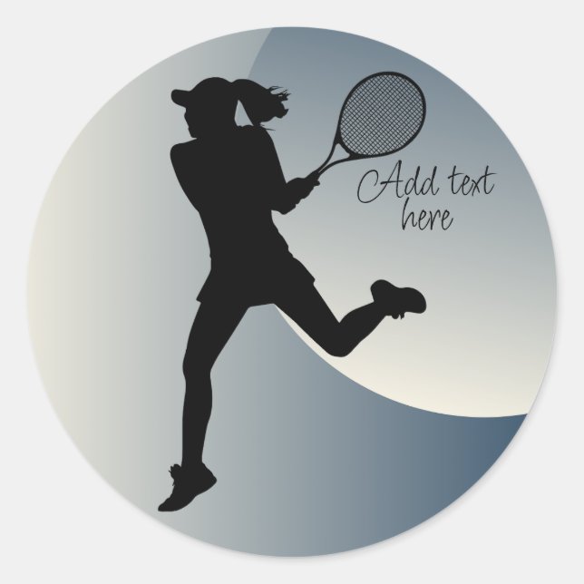 Sticker Rond Joueuse de tennis Femmes Tennis (Devant)