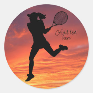 Sticker Rond Joueuse de tennis Femmes Tennis