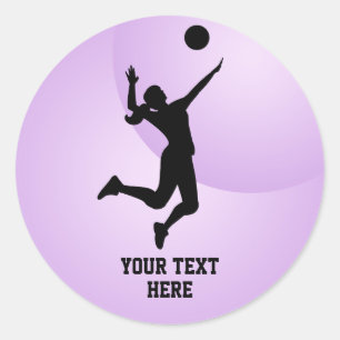 Sticker Rond Joueuse de volley-ball de plage