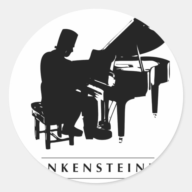 Sticker Rond Jouez au Frankensteinway ! (Devant)
