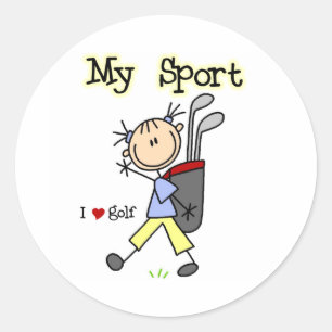 Sticker Rond Jouez au golf mon sport