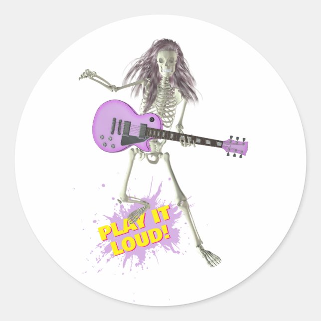 Sticker Rond Jouez fort !  (Devant)