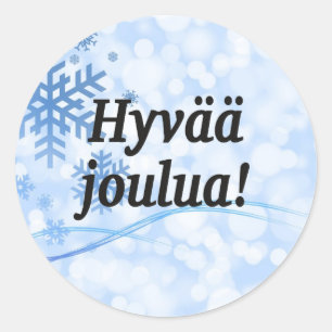 Sticker Rond Joulua de Hyvää ! Joyeux Noël dans le FB