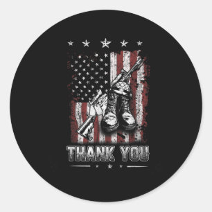 Sticker Rond Jour commémoratif en détresse États-Unis Drapeau L