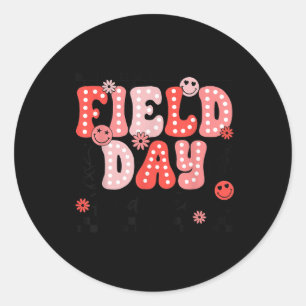 Sticker Rond Jour de campagne Red Team Color Field Trier Team J