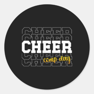Sticker Rond Jour de comp de cheer Jour de compétition de cheer
