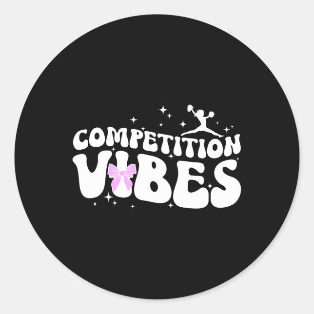 Sticker Rond Jour de compétition de cheer ambiance journée de c (Devant)