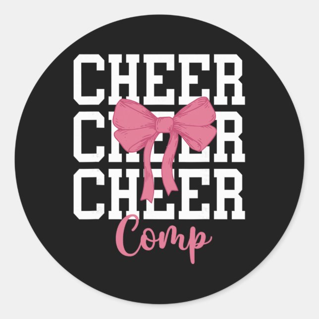 Sticker Rond Jour de compétition de cheer Jour de compétition d (Devant)